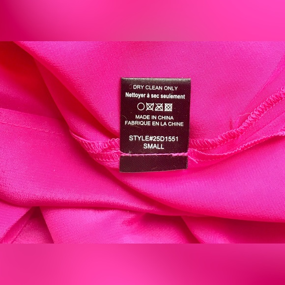 GREYLIN Pink One shoulder Silk Mini dress Draped Feminine Quiet Luxury Elegant - Picture 9 of 13